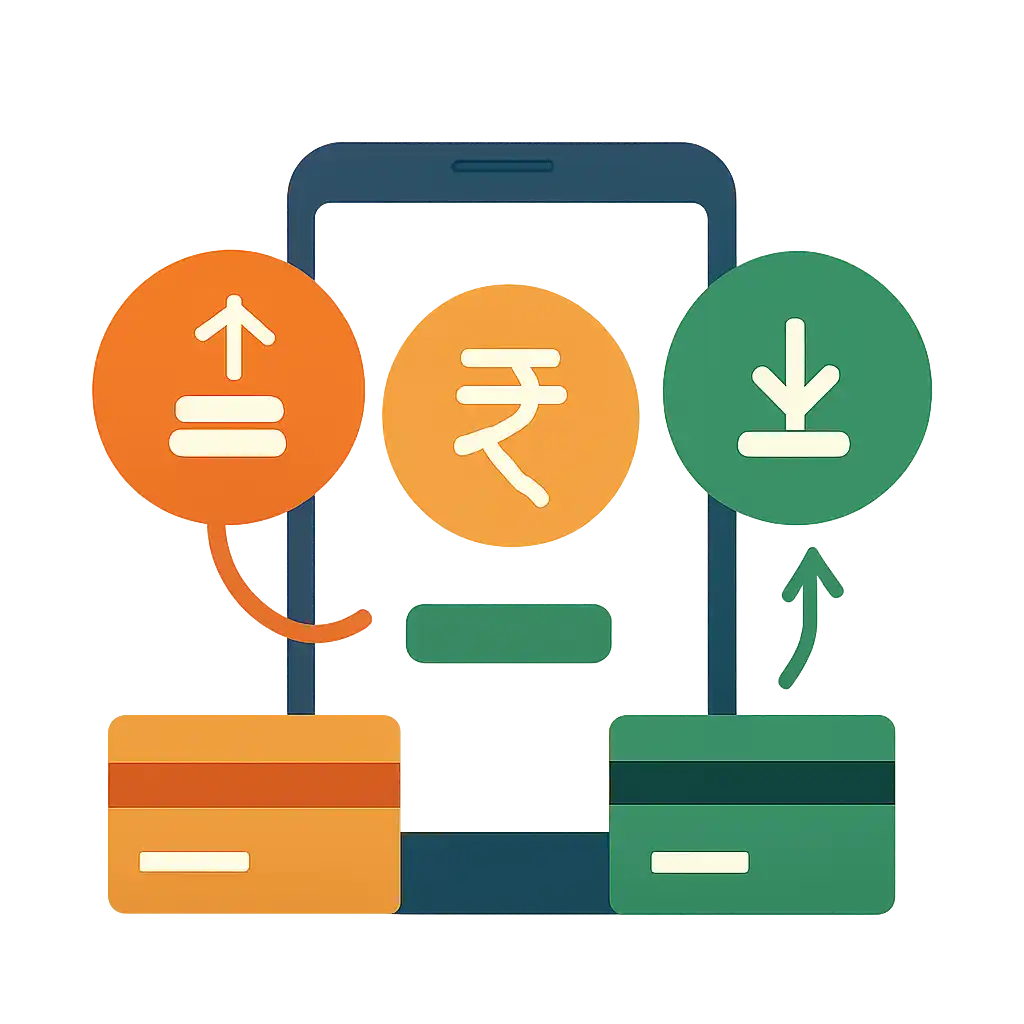 Payments / UPI symbols: Tiranga Lottery deposit and withdrawal graphic