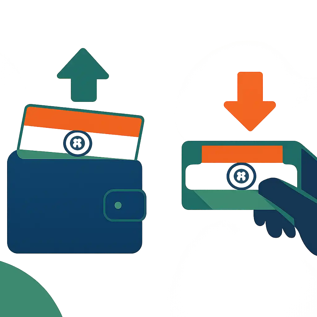 Payments / UPI symbols: Tiranga Lottery deposit and withdrawal graphic